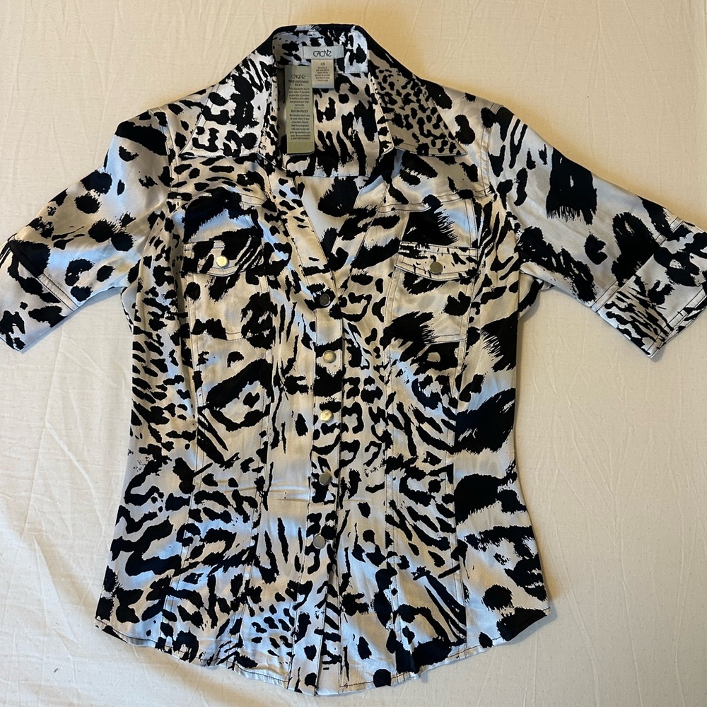 NWT Cache 95% Silk XS Luxe Tailored Fit Y2K Core
